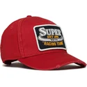 rote-verstellbare-curved-cap-graphic-red-von-superdry