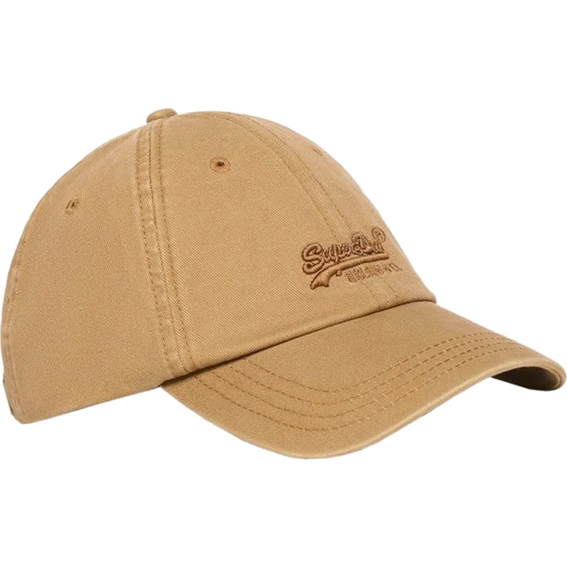 justerbar-brun-vintagebroderad-kurvkeps-light-sand-fran-superdry