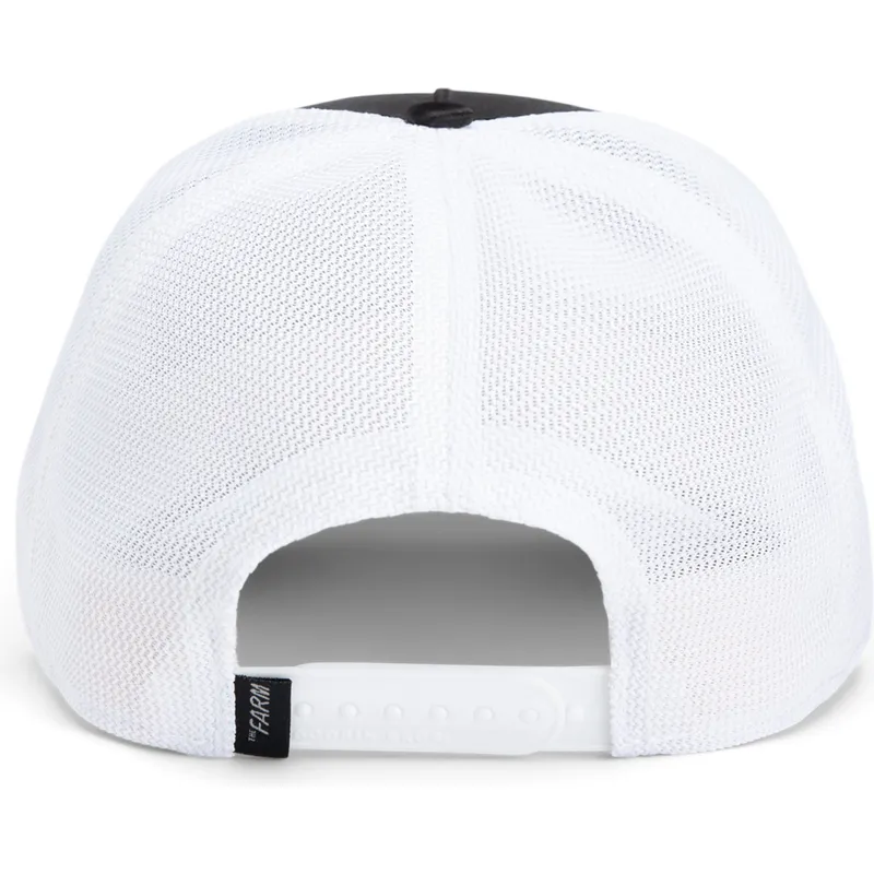 goorin-bros-dolphin-rizz-rizzky-bizznizz-great-escape-the-farm-cappello-trucker-bianco-e-nero