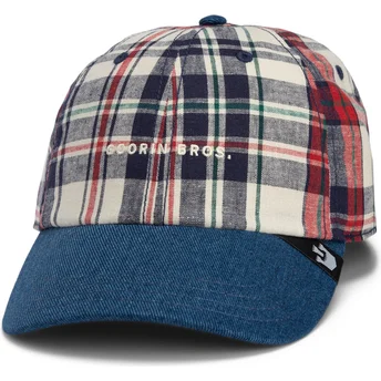 Goorin Bros. Curved Brim Raised In A Barn Papa Cap Madras The Farm Marineblå og Rød Snapback Kasket
