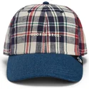 goorin-bros-gebogener-schirm-raised-in-a-barn-papa-cap-madras-the-farm-dunkelblau-und-rot-snapback-cap