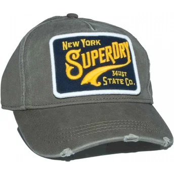 Cappello curvo verde regolabile Graphic Khaki Green di Superdry