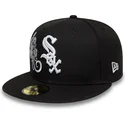 cappello-piatto-nero-regolabile-59fifty-food-icon-windy-city-dei-chicago-white-sox-mlb-di-new-era