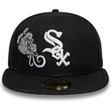 cappello-piatto-nero-regolabile-59fifty-food-icon-windy-city-dei-chicago-white-sox-mlb-di-new-era