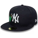 cappello-piatto-blu-navy-aderente-59fifty-food-icon-dei-new-york-yankees-mlb-di-new-era