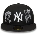 cappello-piatto-nero-aderente-59fifty-mythical-dei-new-york-yankees-mlb-di-new-era