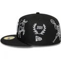 cappello-piatto-nero-aderente-59fifty-mythical-dei-new-york-yankees-mlb-di-new-era