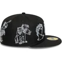 cappello-piatto-nero-aderente-59fifty-mythical-dei-new-york-yankees-mlb-di-new-era