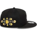 cappello-nero-a-visiera-piatta-snapback-9fifty-floral-dei-los-angeles-dodgers-mlb-di-new-era