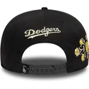 cappello-nero-a-visiera-piatta-snapback-9fifty-floral-dei-los-angeles-dodgers-mlb-di-new-era