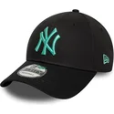 cappellino-curvo-nero-regolabile-con-logo-blu-9forty-league-essential-di-new-york-yankees-mlb-di-new-era