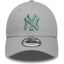 cappellino-curvo-grigio-regolabile-con-logo-grigio-9forty-team-outline-dei-new-york-yankees-mlb-di-new-era