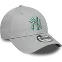 cappellino-curvo-grigio-regolabile-con-logo-grigio-9forty-team-outline-dei-new-york-yankees-mlb-di-new-era