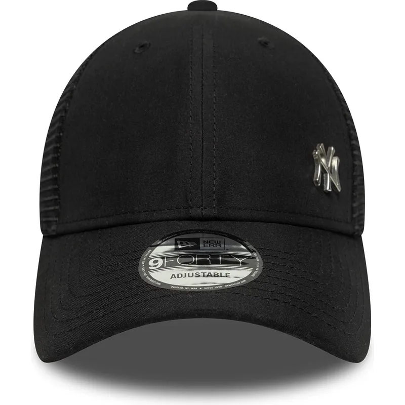 schwarze-verstellbare-9forty-flawless-trucker-cap-der-new-york-yankees-mlb-von-new-era