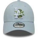 blaue-verstellbare-curved-cap-9forty-floral-icon-der-los-angeles-dodgers-mlb-von-new-era