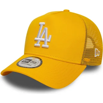 Gelbe A-Frame League Essential Trucker Cap Los Angeles Dodgers MLB von New Era