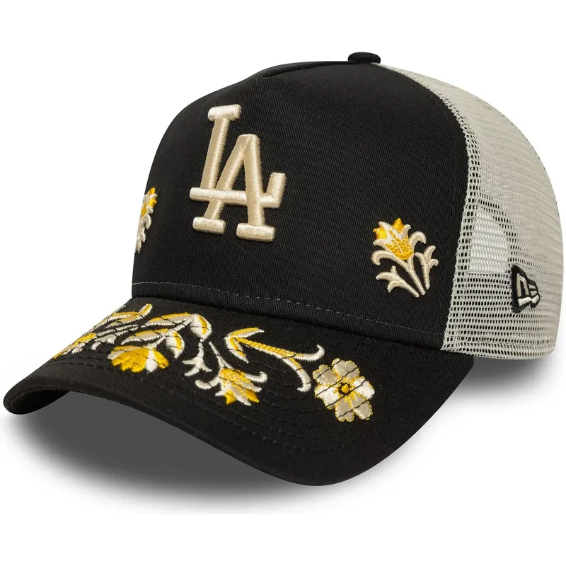 sort-trucker-cap-a-frame-floral-icon-los-angeles-dodgers-mlb-fra-new-era