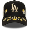 sort-trucker-cap-a-frame-floral-icon-los-angeles-dodgers-mlb-fra-new-era
