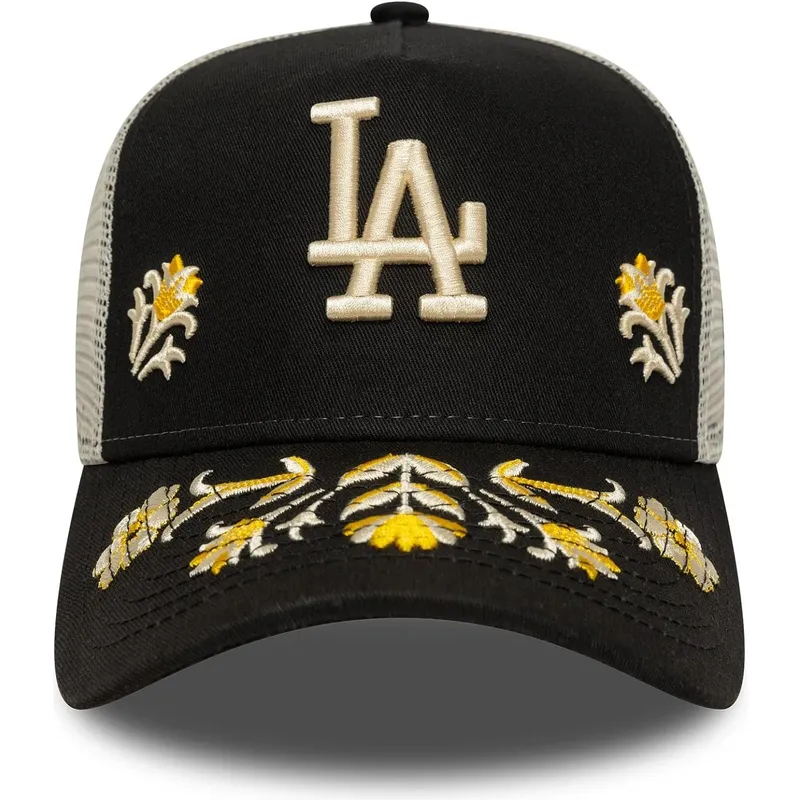 sort-trucker-cap-a-frame-floral-icon-los-angeles-dodgers-mlb-fra-new-era