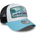 weisse-schwarze-und-blaue-trucker-cap-monaco-french-riviera-a-frame-summer-von-new-era
