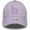 cappellino-con-visiera-curva-viola-regolabile-da-donna-con-logo-viola-9forty-league-essential-dei-los-angeles-dodgers-mlb-di-new
