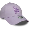 cappellino-con-visiera-curva-viola-regolabile-da-donna-con-logo-viola-9forty-league-essential-dei-los-angeles-dodgers-mlb-di-new