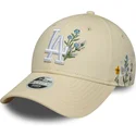 cappellino-curvo-beige-regolabile-da-donna-9forty-floral-icon-los-angeles-dodgers-mlb-di-new-era