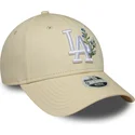 cappellino-curvo-beige-regolabile-da-donna-9forty-floral-icon-los-angeles-dodgers-mlb-di-new-era