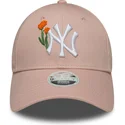 casquette-courbee-rose-ajustable-pour-femme-9forty-beaded-new-york-yankees-mlb-new-era