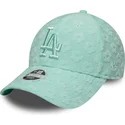cappellino-curvo-verde-regolabile-da-donna-9forty-floral-towelling-los-angeles-dodgers-mlb-di-new-era