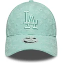 cappellino-curvo-verde-regolabile-da-donna-9forty-floral-towelling-los-angeles-dodgers-mlb-di-new-era