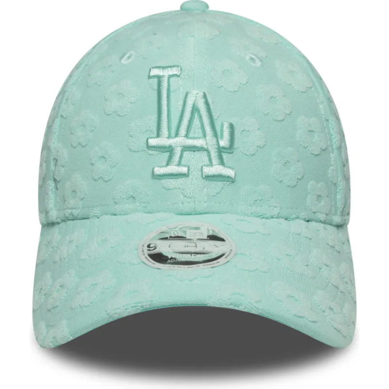 cappellino-con-visiera-curva-verde-regolabile-da-donna-9forty-floral-towelling-dei-los-angeles-dodgers-mlb-di-new-era