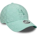 cappellino-curvo-verde-regolabile-da-donna-9forty-floral-towelling-los-angeles-dodgers-mlb-di-new-era