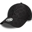 cappellino-curvo-nero-regolabile-da-donna-9forty-floral-towelling-dei-new-york-yankees-mlb-di-new-era
