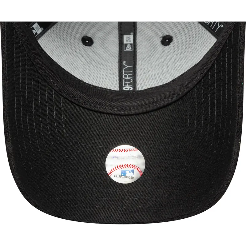 new-york-yankees-mlb-new-era-9forty-floral-towelling-justerbar-svart-bojd-keps-for-kvinnor