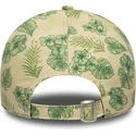 cappellino-curvo-beige-regolabile-da-donna-9twenty-all-over-print-tropical-dei-new-york-yankees-mlb-di-new-era