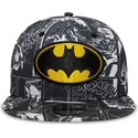 cappello-piatto-nero-snapback-per-bambino-9fifty-all-over-print-di-batman-dc-comics-di-new-era
