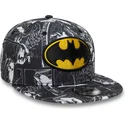 gorra-plana-negra-snapback-para-nino-9fifty-all-over-print-de-batman-dc-comics-de-new-era