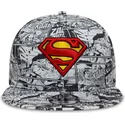 cappello-piatto-nero-snapback-per-bambino-9fifty-all-over-print-di-superman-dc-comics-di-new-era