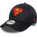 cappellino-curvo-blu-marino-regolabile-per-bambino-9forty-all-over-print-di-superman-dc-comics-di-new-era