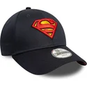 cappellino-curvo-blu-marino-regolabile-per-bambino-9forty-all-over-print-di-superman-dc-comics-di-new-era