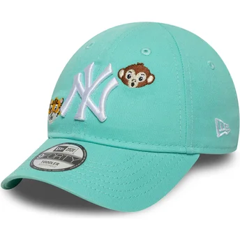 Gorra curva verde ajustable para niño 9FORTY Animal Icon de New York Yankees MLB de New Era