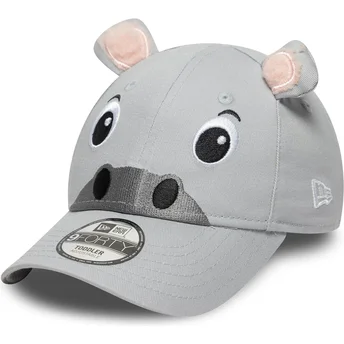 Gorra curva gris ajustable para niño 9FORTY Animal de New Era