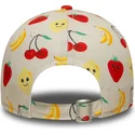 bojd-beige-justerbar-keps-for-barn-9forty-all-over-print-fruit-fran-new-era