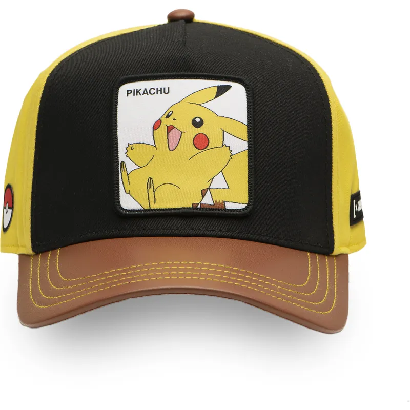 svart-gul-och-brun-bojd-keps-snapback-pikachu-pmk6-pik-pokemon-fran-capslab
