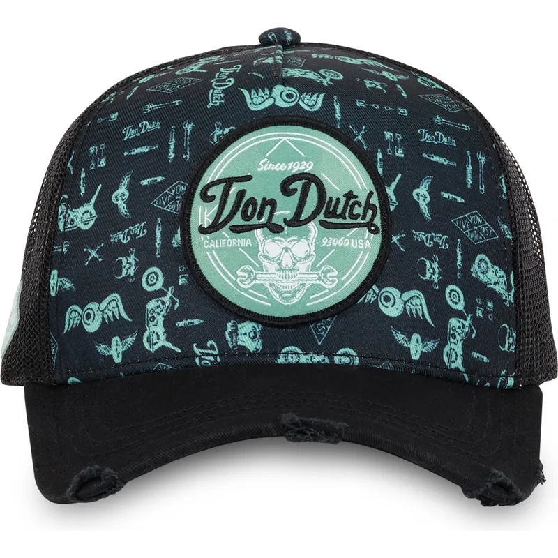 cappello-trucker-blu-print04-di-von-dutch