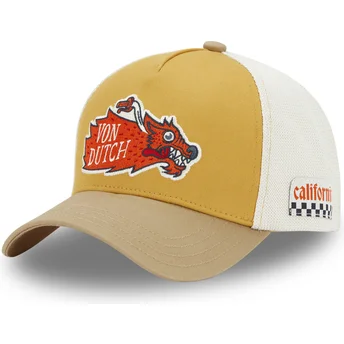 Von Dutch WILD05 braun-weiße Trucker-Kappe