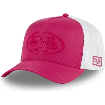 Von Dutch FLUO01 rosa-weiße Trucker-Kappe