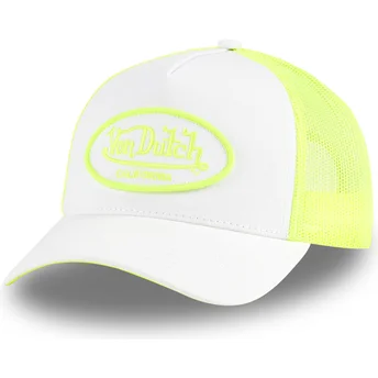 Cappellino trucker bianco e giallo FLUO02 CT di Von Dutch
