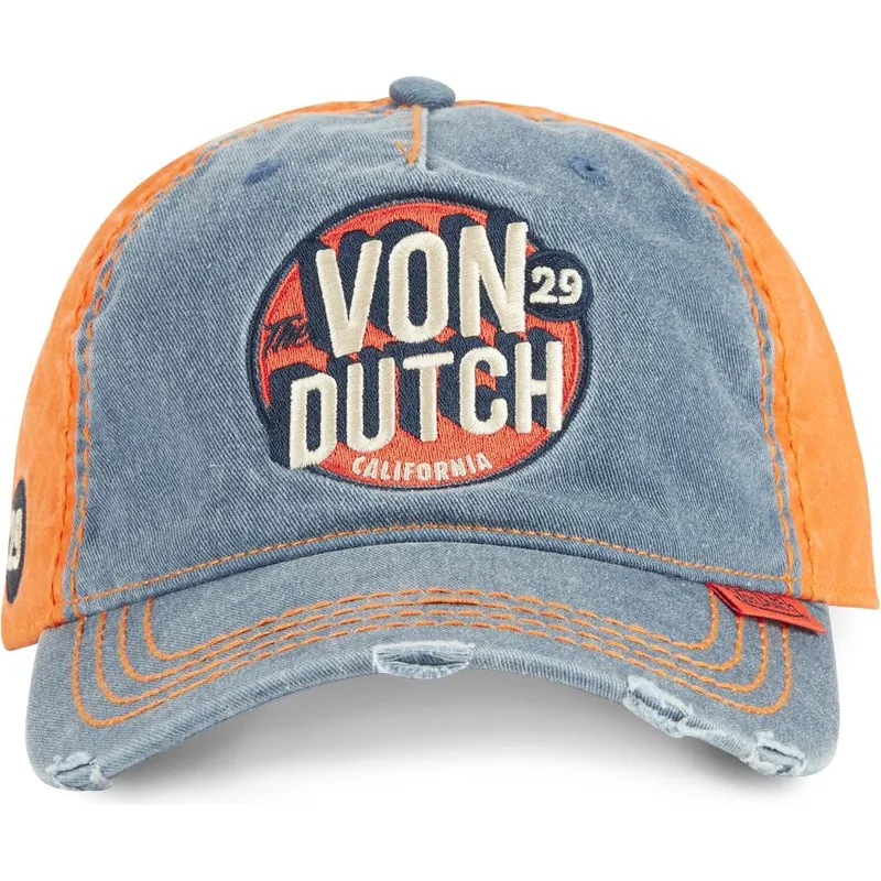 cappellino-visiera-curva-blu-e-arancione-regolabile-retro02-di-von-dutch
